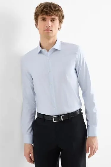 Business shirt - slim fit - cutaway collar - check