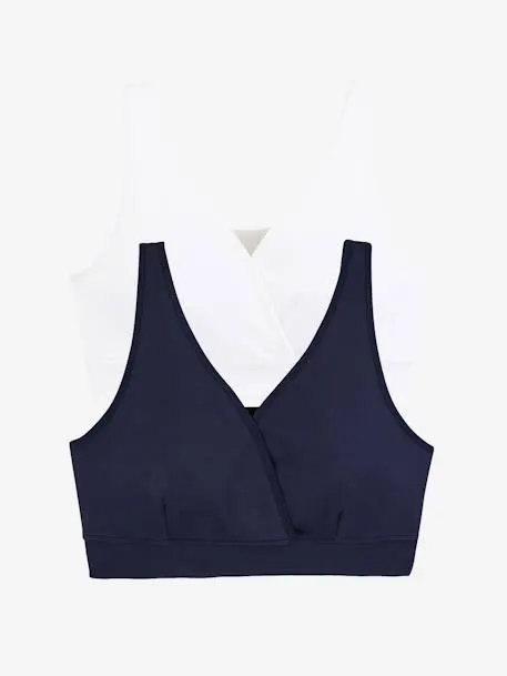 Lot de 2 brassières d'allaitement sans coutures en microfibre - encre