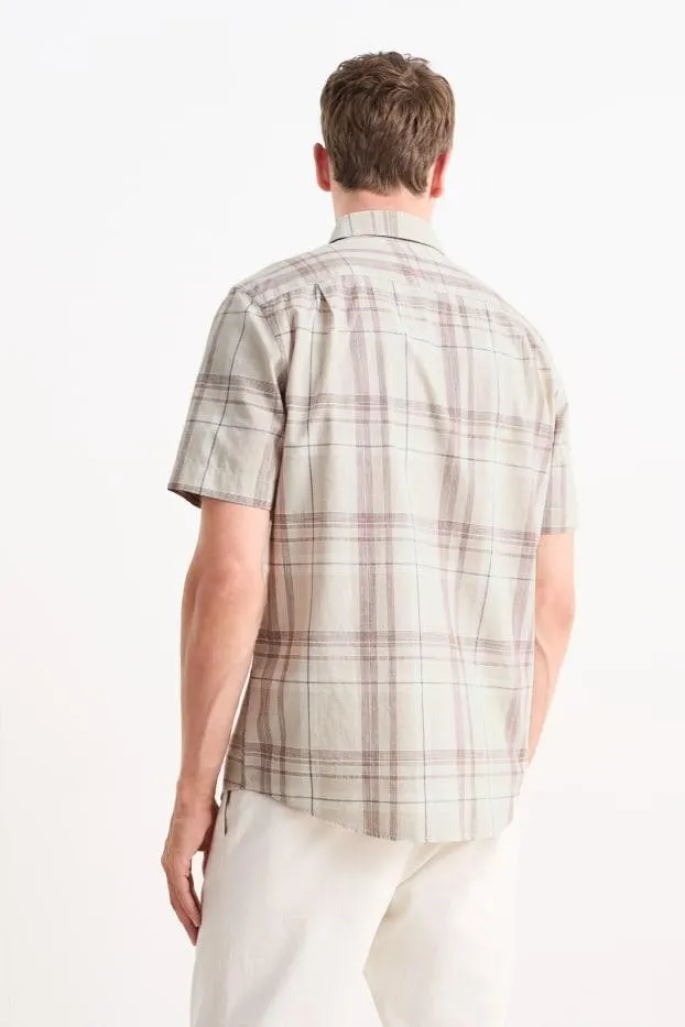 Shirt - regular fit - kent collar - check
