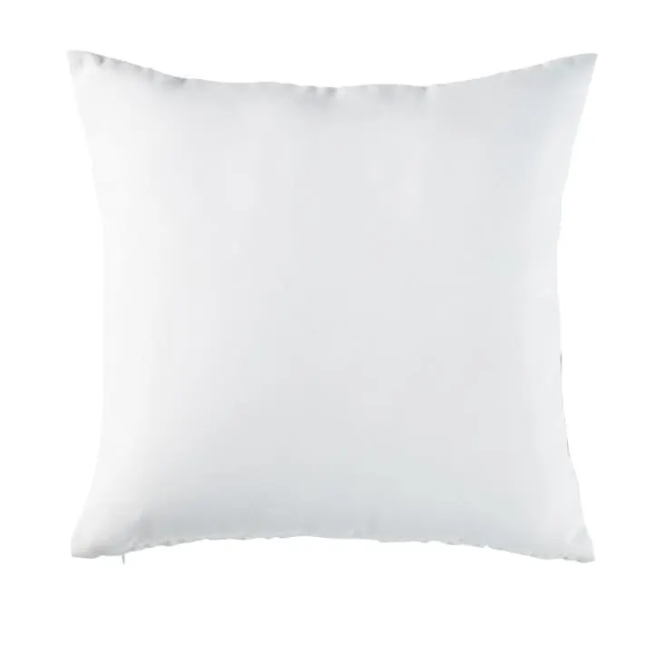 Cojín blanco con estampado de hojas verde 45x45