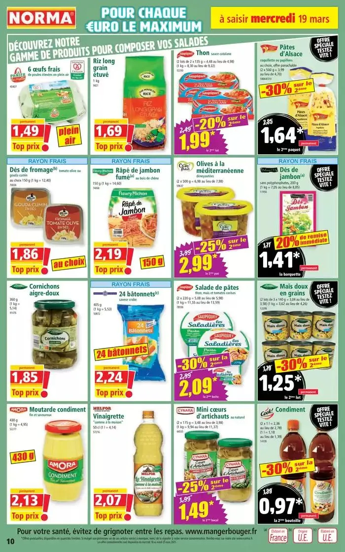 Jusqu'à -50% sur le 2ème du 19 mars au 25 mars 2025 - Catalogue page 10