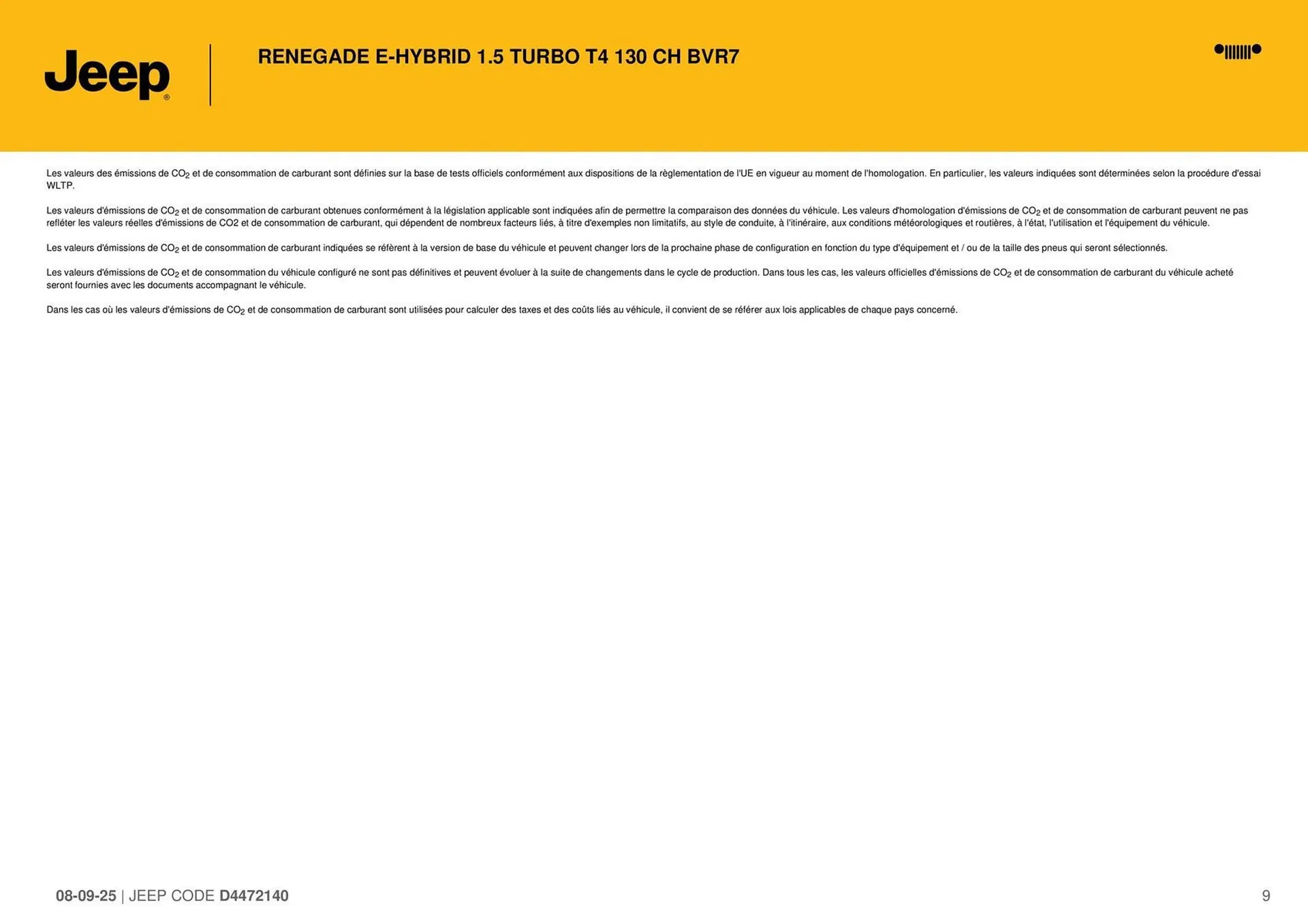 Catalogue Jeep du 8 septembre au 30 septembre 2026 - Catalogue page 9