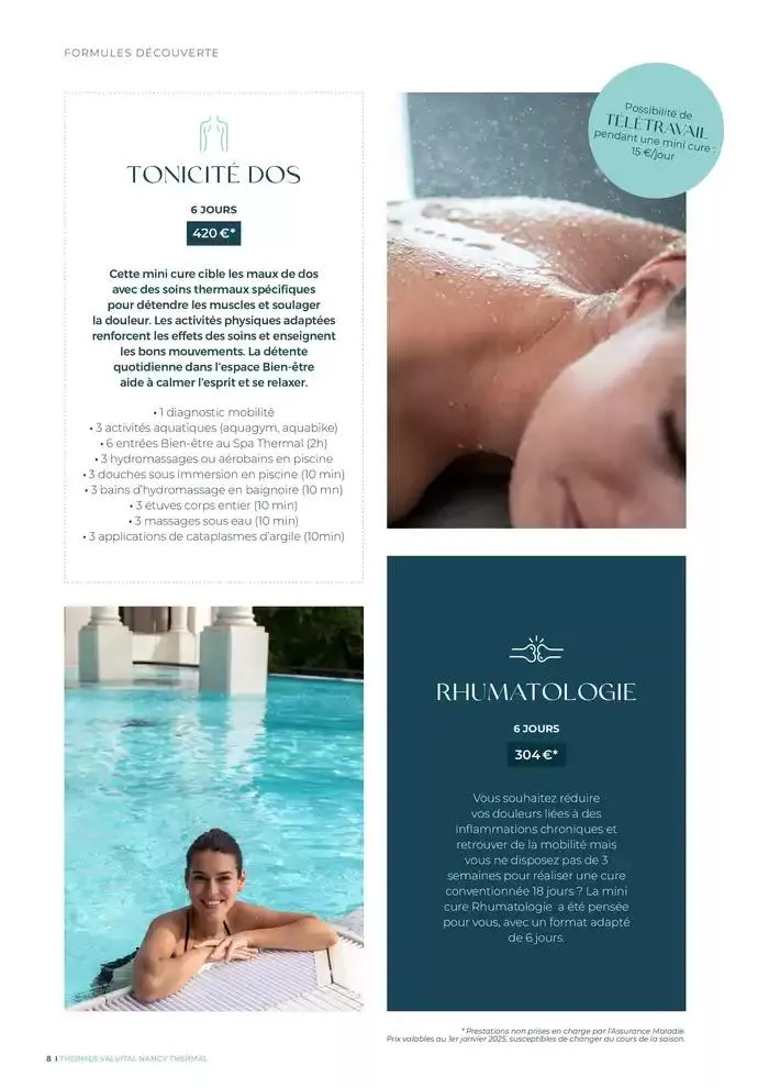 Brochure établissement Nancy Thermal 2025 du 31 mars au 29 novembre 2025 - Catalogue page 8