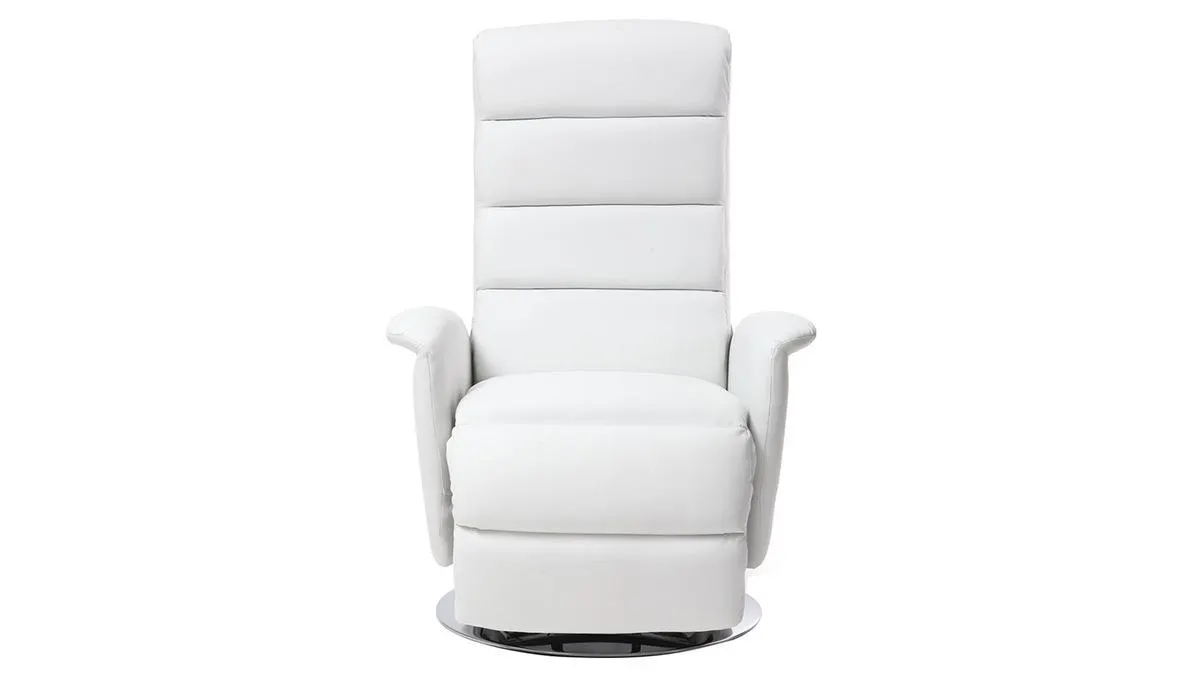 Fauteuil relax manuel blanc NELSON