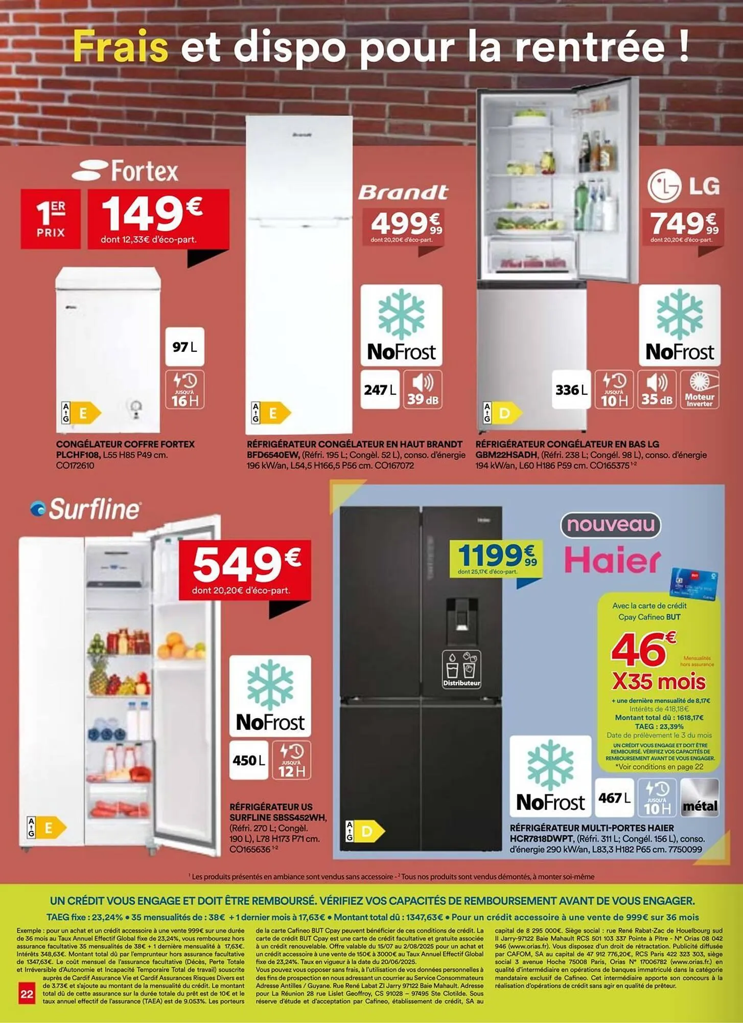 Catalogue BUT du 5 juillet au 2 août 2025 - Catalogue page 22