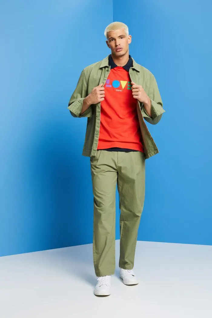 T-shirt en coton biologique à imprimé géométrique