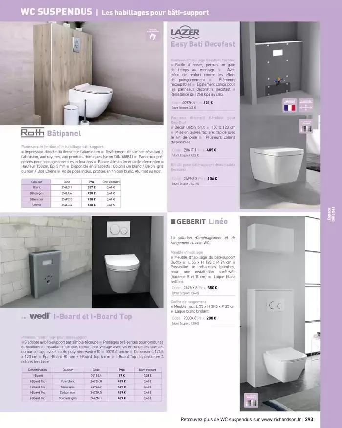 SALLE DE DE BAINS ET CARRELAGE 2025 du 11 avril au 31 décembre 2025 - Catalogue page 295