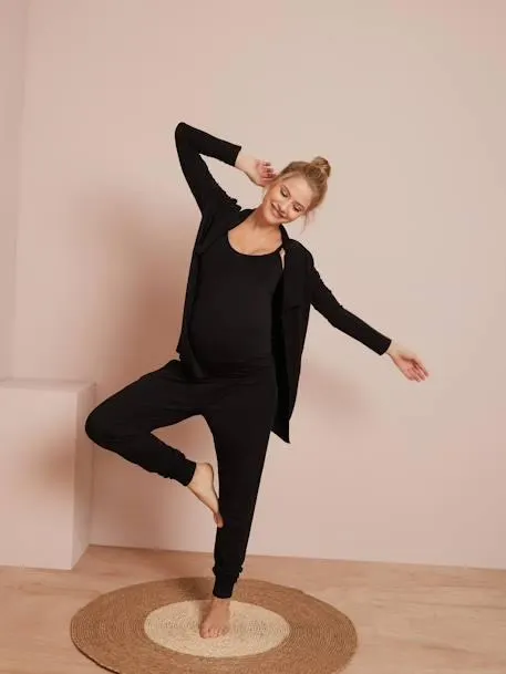 Ensemble 3 pièces homewear grossesse et allaitement - noir