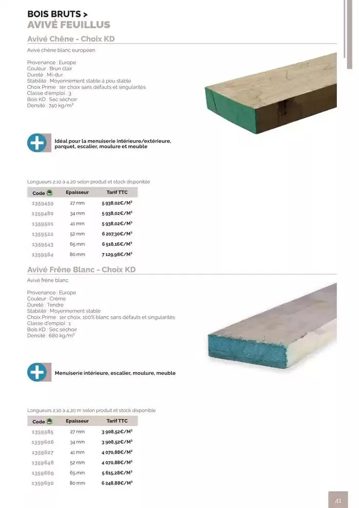 BOIS PANNEAUX 2025 2026 du 30 avril au 31 décembre 2026 - Catalogue page 41