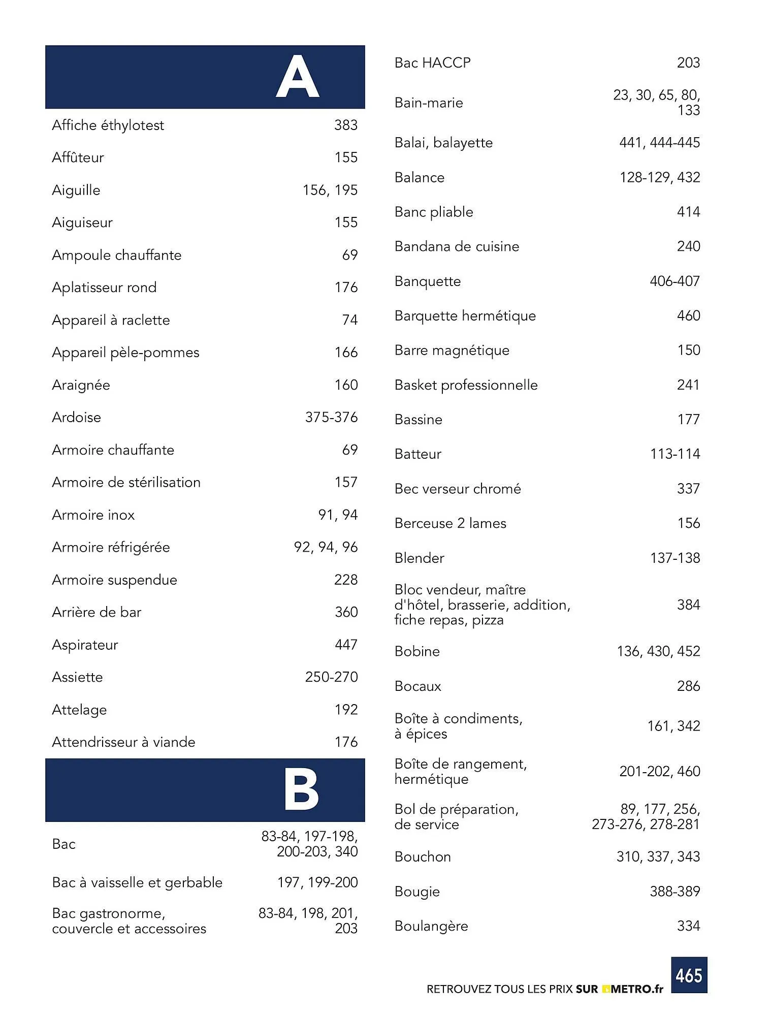 Catalogue METRO du 1 janvier au 31 décembre 2026 - Catalogue page 465