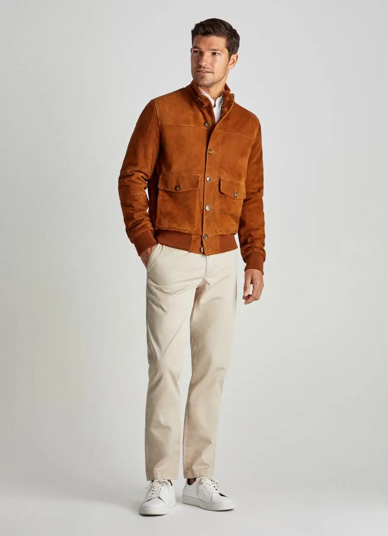 VESTE EN DAIM AVEC FERMETURE