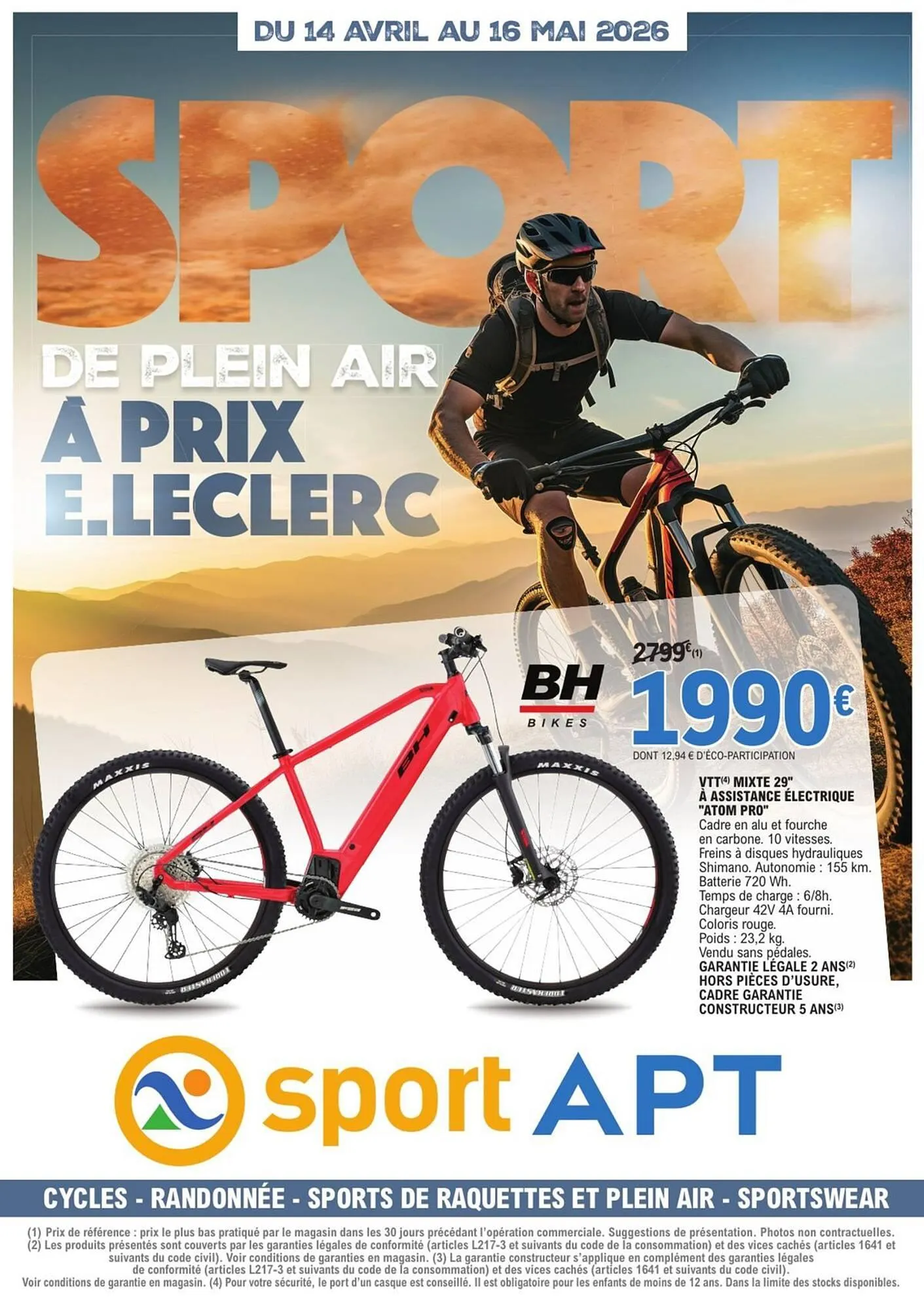 Catalogue E.Leclerc Sport du 14 avril au 16 mai 2026 - Catalogue page 1