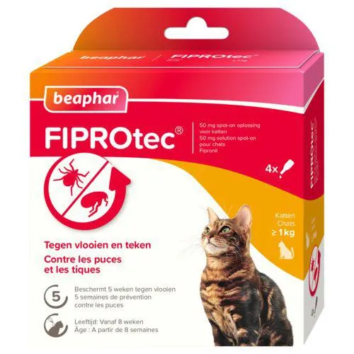 FIPROTEC Solution spot-on pour chat contre puces et tiques