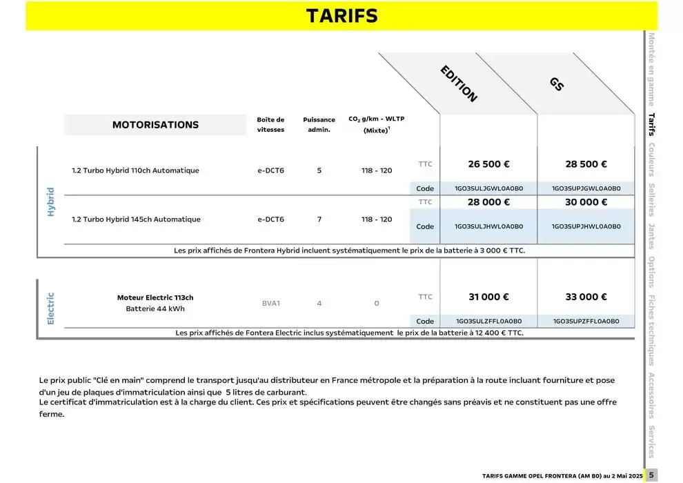 Opel Nouveau Frontera du 12 mai au 12 mai 2026 - Catalogue page 6