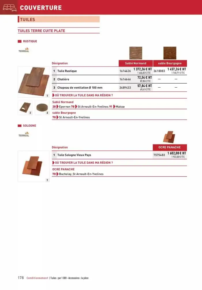 Matériaux 2025 du 1 janvier au 31 décembre 2025 - Catalogue page 178