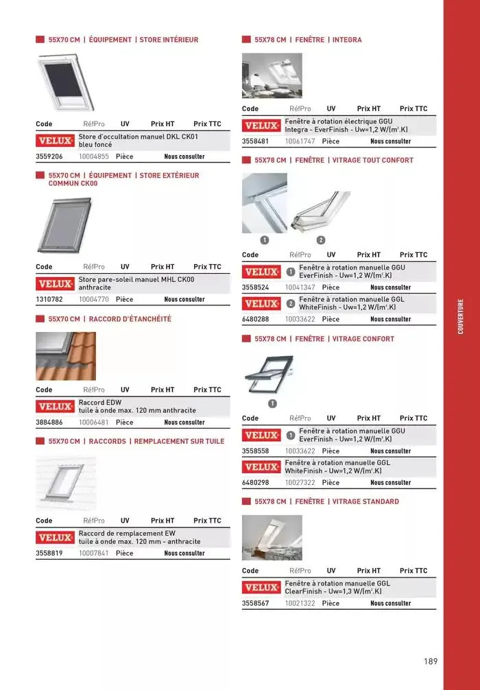 Matériaux 2025 du 1 janvier au 31 décembre 2025 - Catalogue page 189