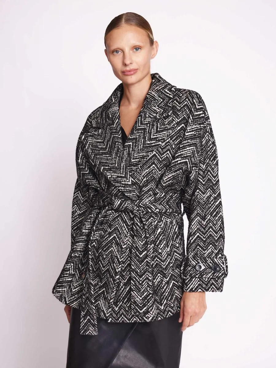 MAEL | Manteau noir cintré