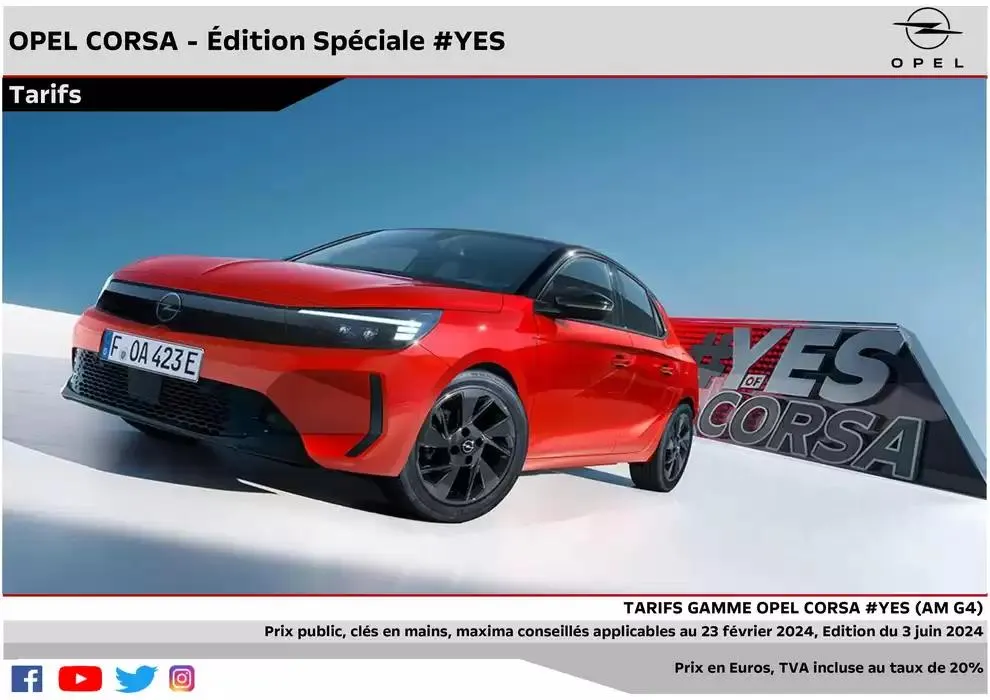 Opel Nouvelle Corsa du 17 décembre au 17 décembre 2025 - Catalogue page 1