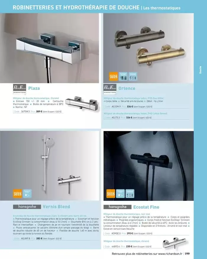 SALLE DE DE BAINS ET CARRELAGE 2025 du 11 avril au 31 décembre 2025 - Catalogue page 201