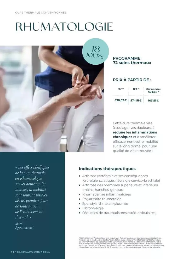 Brochure établissement Nancy Thermal 2025 du 31 mars au 29 novembre 2025 - Catalogue page 4