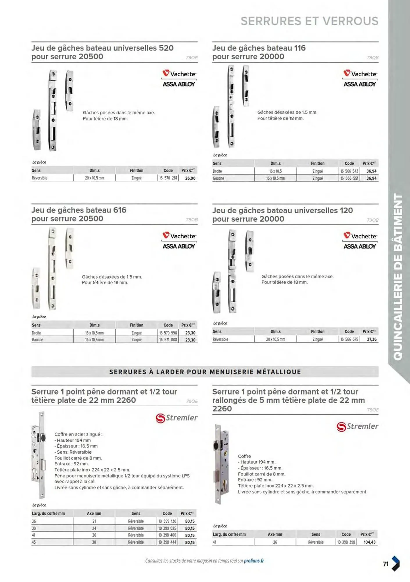 Catalogue Prolians du 11 mars au 31 décembre 2025 - Catalogue page 73