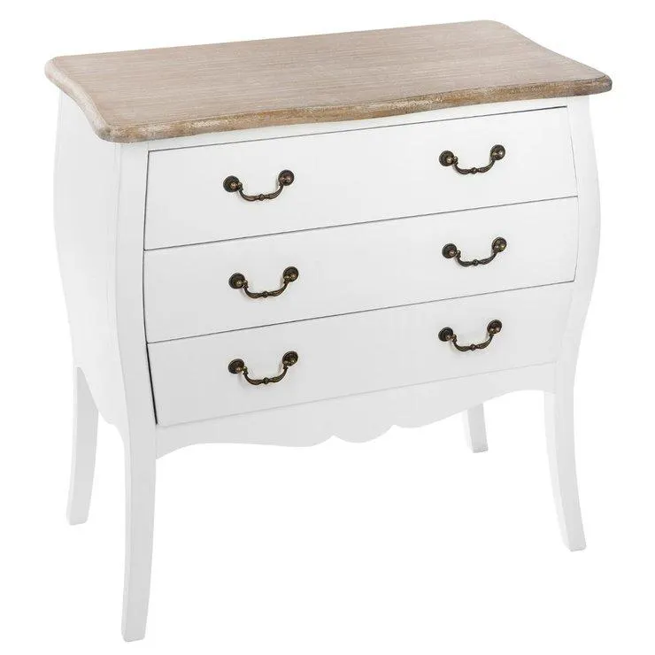 COMMODE 3 TIROIRS BLANC CHRYSA