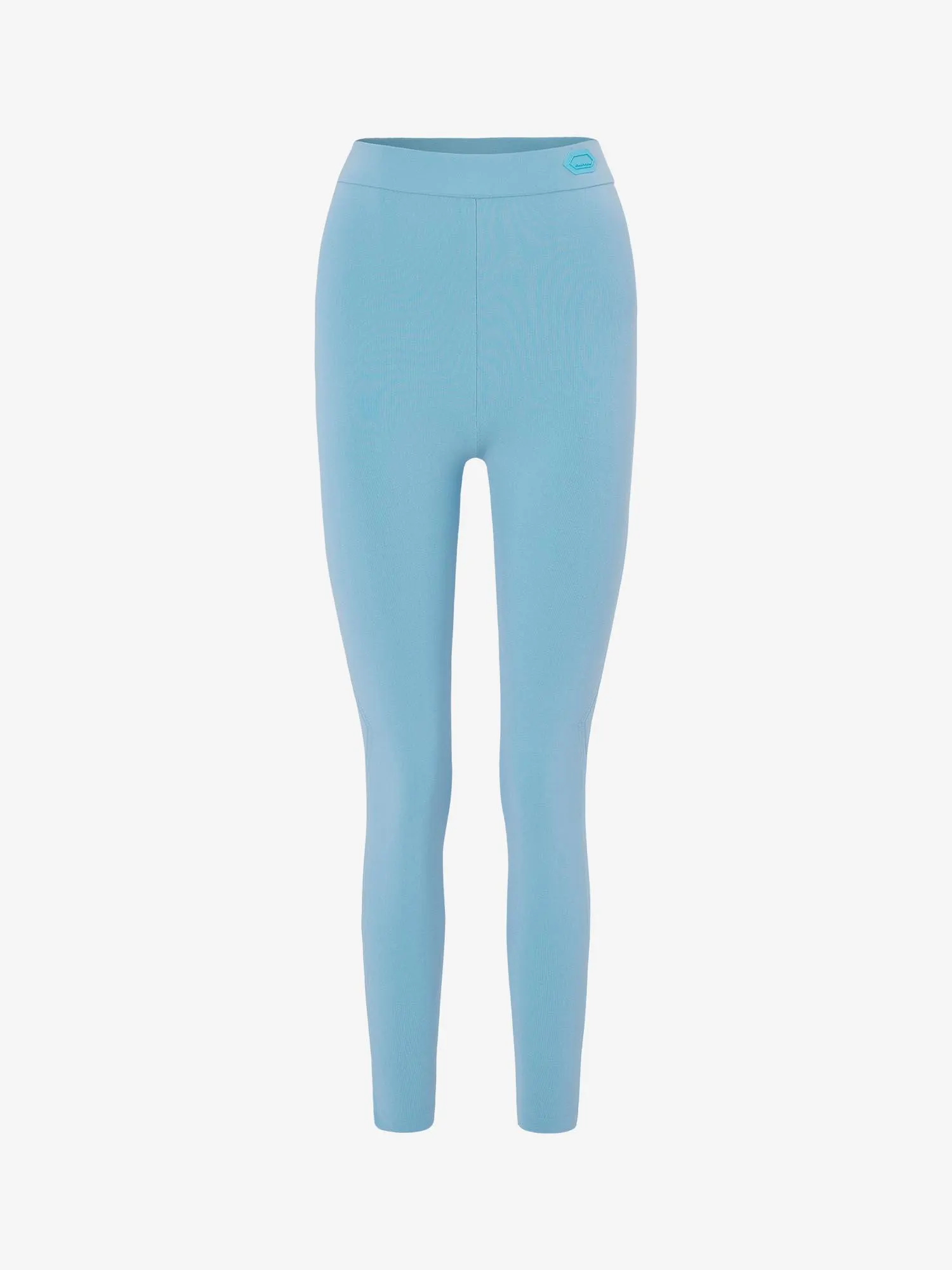 LONG ESIA LEGGINGS IN TURQUOISE STRETCHY FABRIC