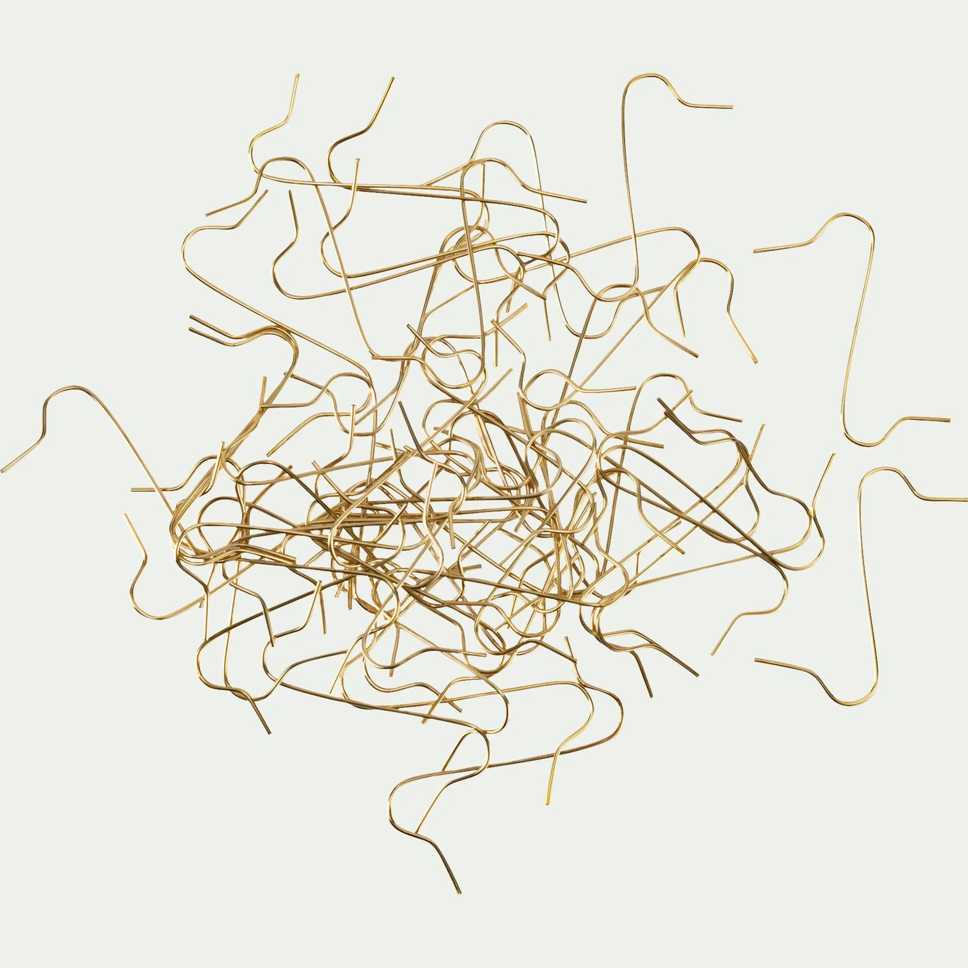 Lot d'attaches en fer pour boules de Noël - doré