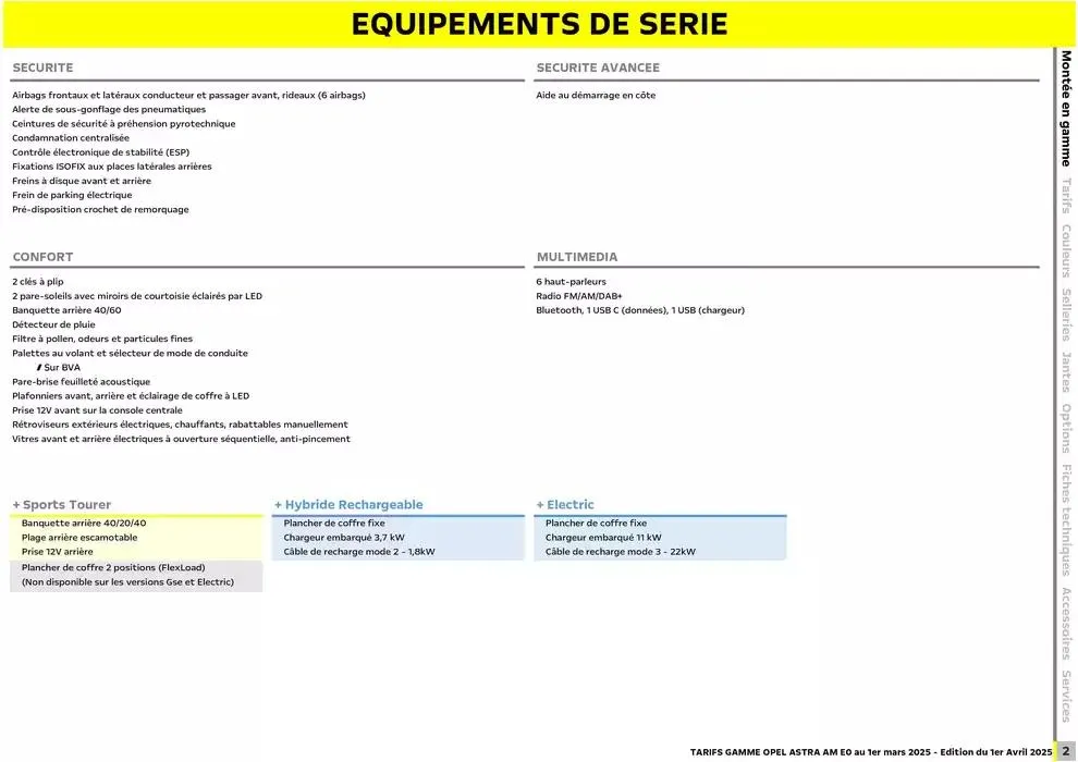 Opel Astra et Astra Sports Tourer du 3 avril au 3 avril 2026 - Catalogue page 3