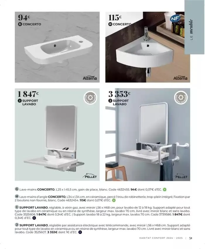 Cedeo Habitat confort du 1 octobre au 31 mai 2025 - Catalogue page 54