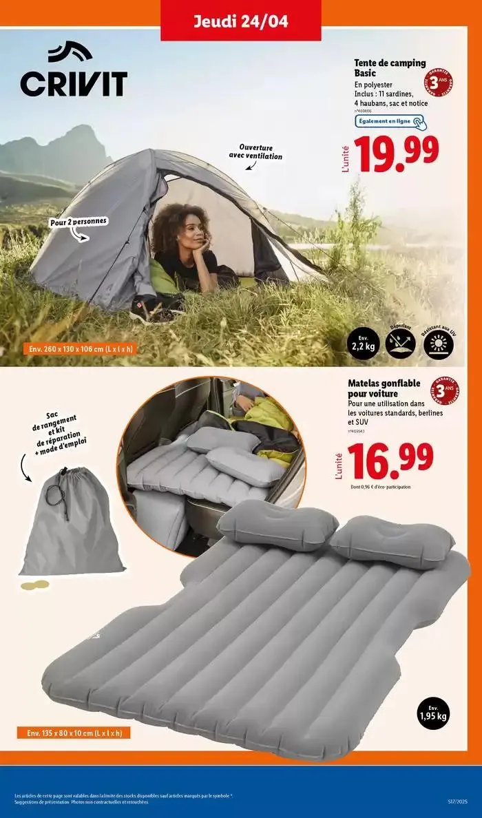 Ne manquez pas les ventes de jardinage et textile ce jeudi chez Lidl du 21 avril au 24 avril 2025 - Catalogue page 31