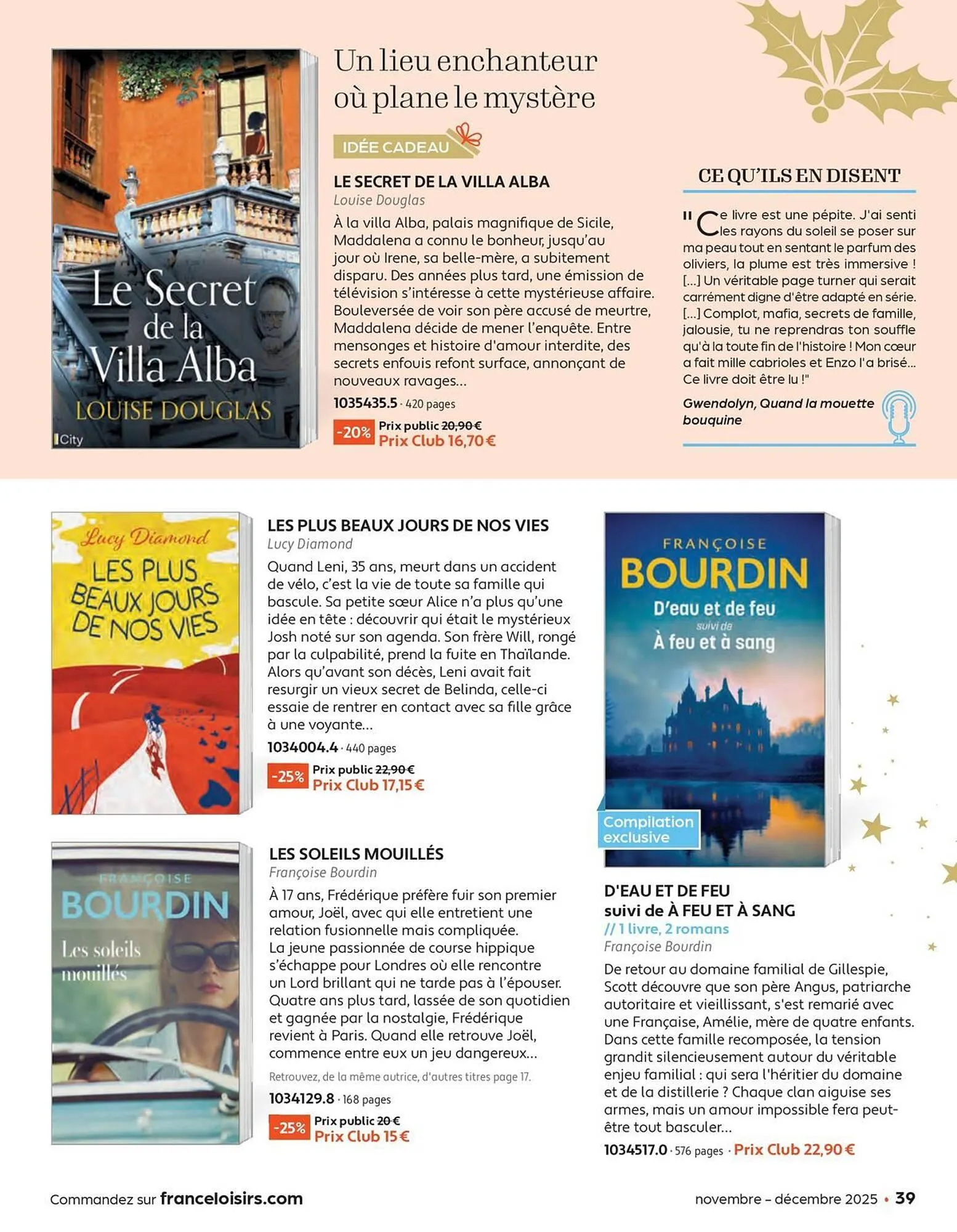 Catalogue France Loisirs du 3 novembre au 31 décembre 2025 - Catalogue page 39