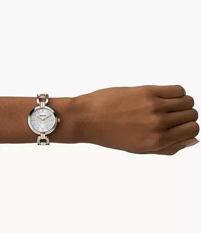 Montre Kerrigan à trois aiguilles en acier inoxydable bicolore