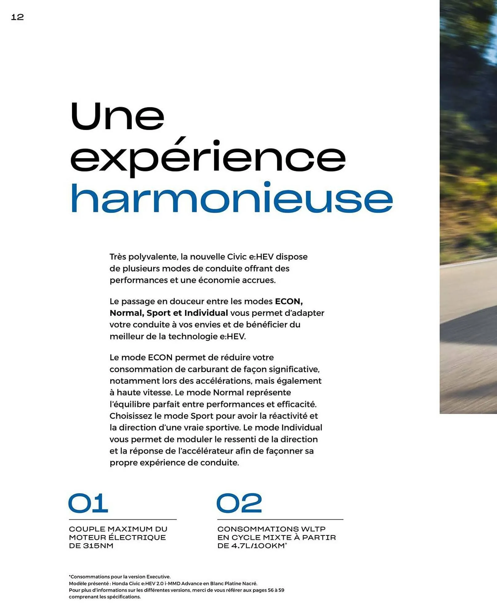 Catalogue Honda Civic Hybrid du 20 décembre au 30 juin 2024 - Catalogue page 12