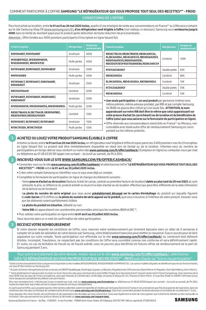 Jusqu'à 400€ remboursés du 1 avril au 20 mai 2025 - Catalogue page 2