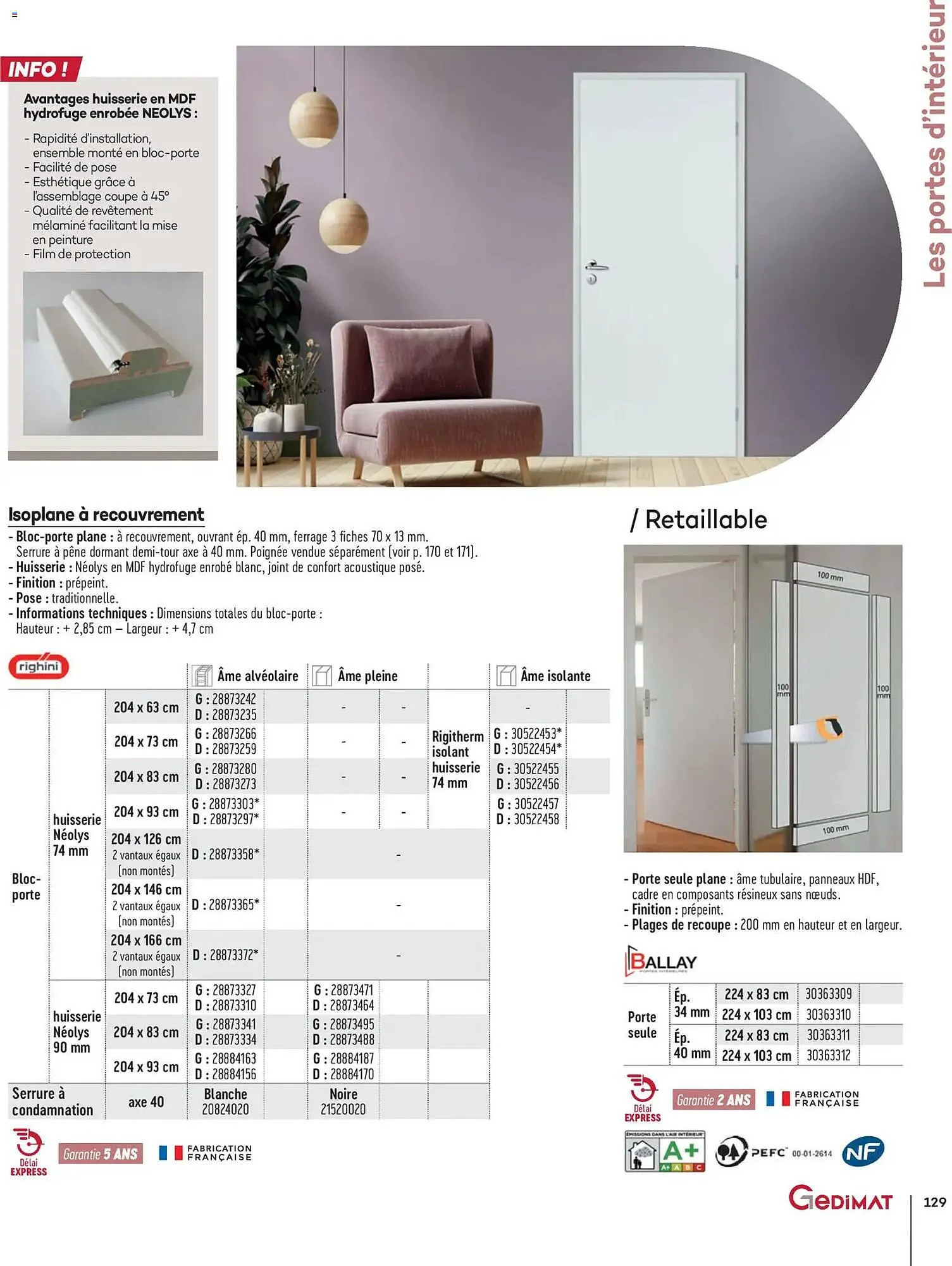 Catalogue Gedimat du 14 avril au 30 avril 2026 - Catalogue page 129