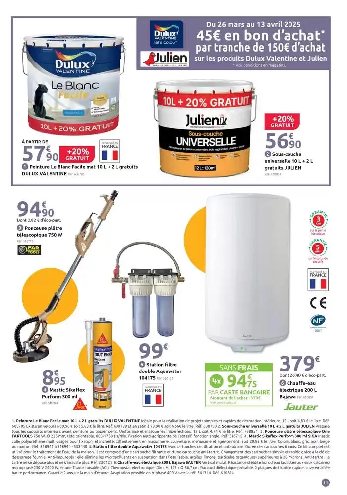 LES CHANTIERS NOUS RAPPROCHENT depuis 45 ans du 12 mars au 30 mars 2025 - Catalogue page 11