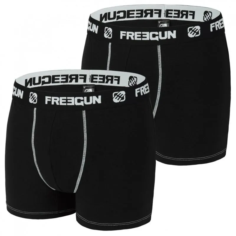 Lot de 2 Boxers Freegun garçon coton Noir