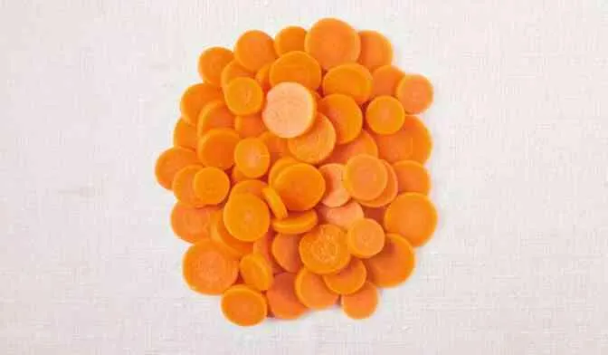 Carottes en rondelles bio, France