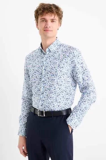 Business shirt - regular fit - kent collar - easy-iron - patterned
