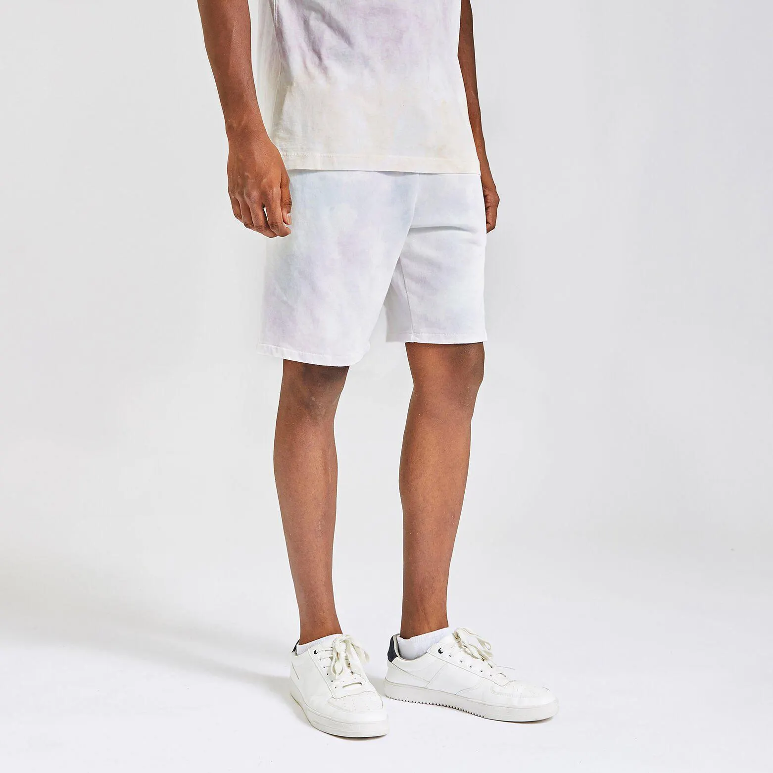 Bermuda en molleton tie and dye - Jaune