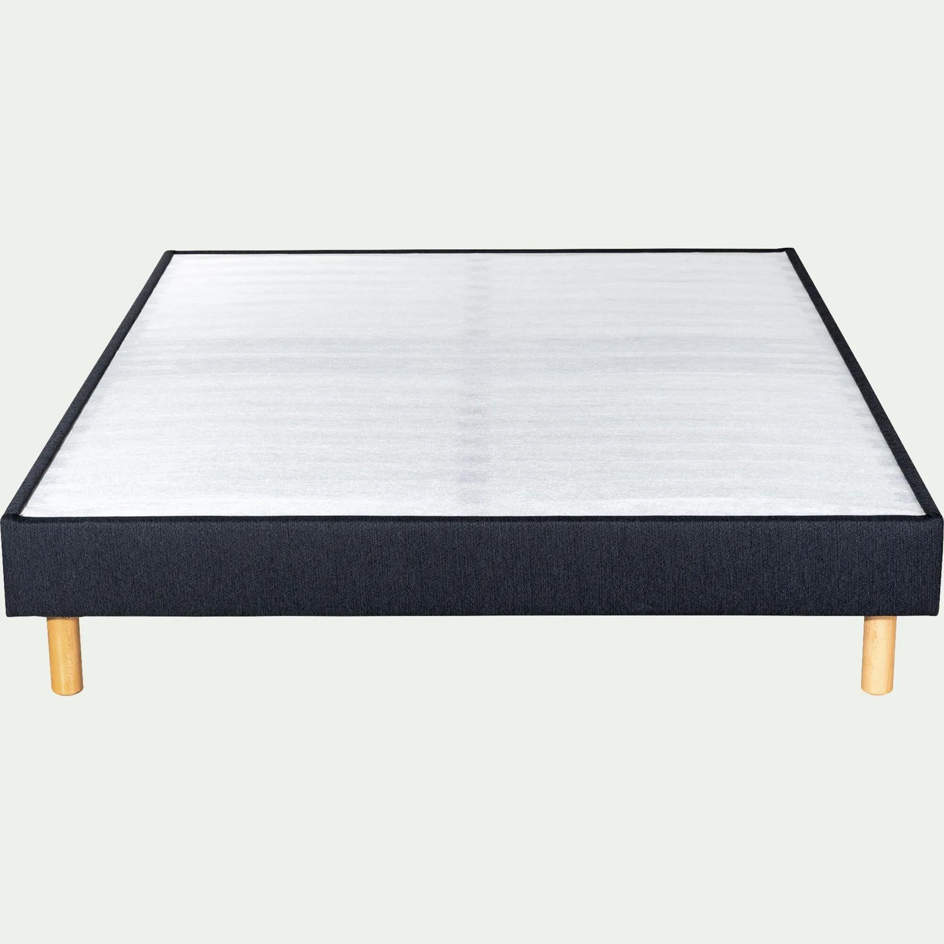 Sommier tapissier morphologique alinea 15cm 140x200cm - gris anthracite