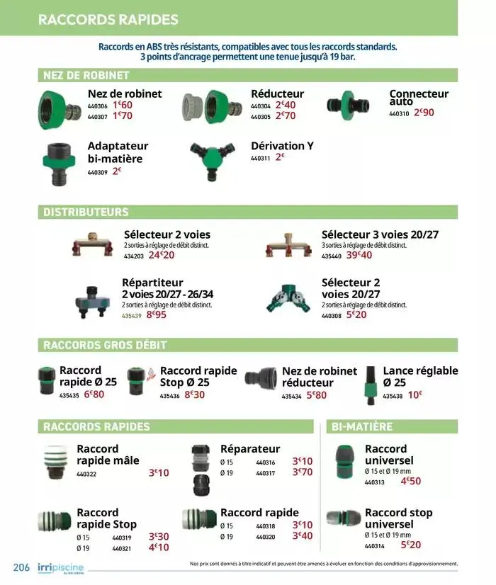 Les plaisir de l'eau Piscine,Spa,Arrosage du 10 mars au 31 décembre 2025 - Catalogue page 206