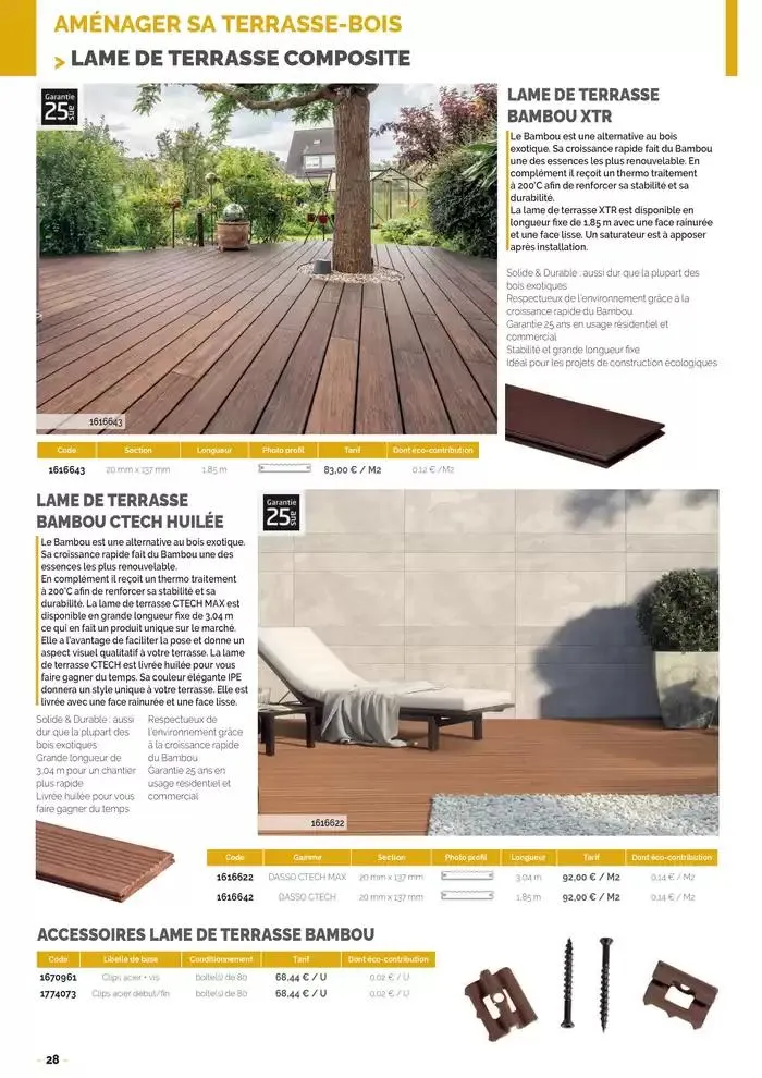 Aménagements Extérieurs 2025 du 26 mars au 31 décembre 2025 - Catalogue page 28