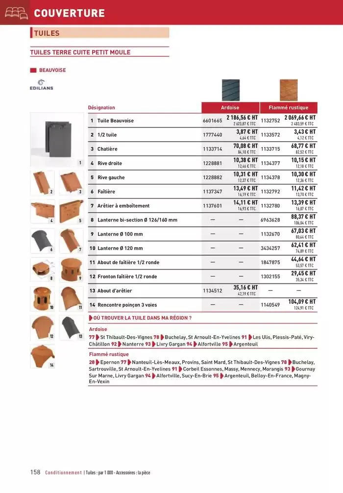 Matériaux 2025 du 1 janvier au 31 décembre 2025 - Catalogue page 158