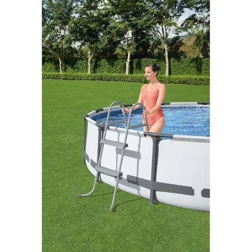 BESTWAY Echelle 2x2 Marches - Pour Piscine Hauteur 84 Cm