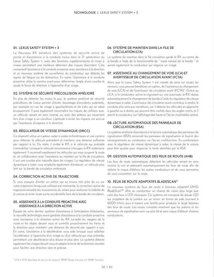 Lexus NOUVEAU RX du 24 juin au 28 février 2025 - Catalogue page 38