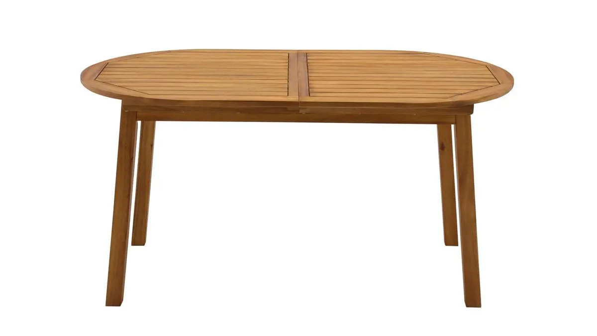 Table de jardin extensible rallonges intégrées en bois massif L160-210 cm MAYEL