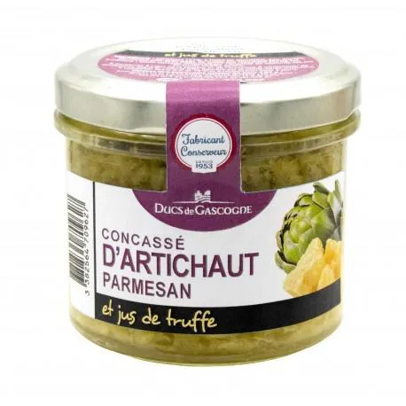 Concassé d'artichaut, parmesan et jus de truffe