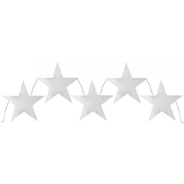 Banderole Etoile argent métallisé 15 fanions